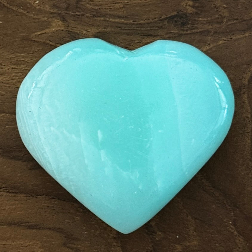 Blue Aragonite Heart 100g