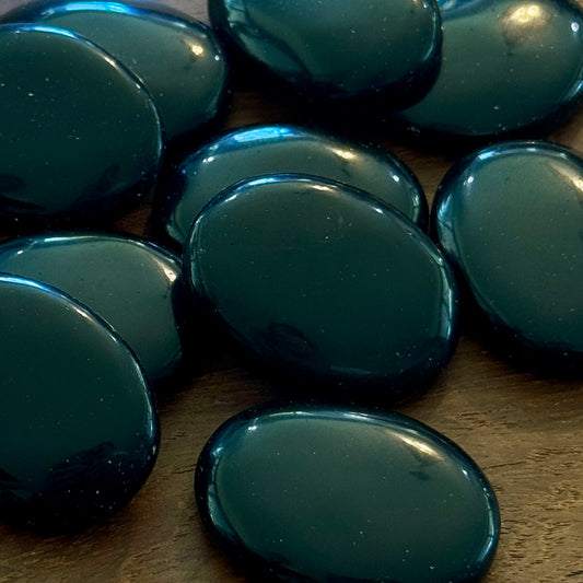 Black Agate Worry Stone