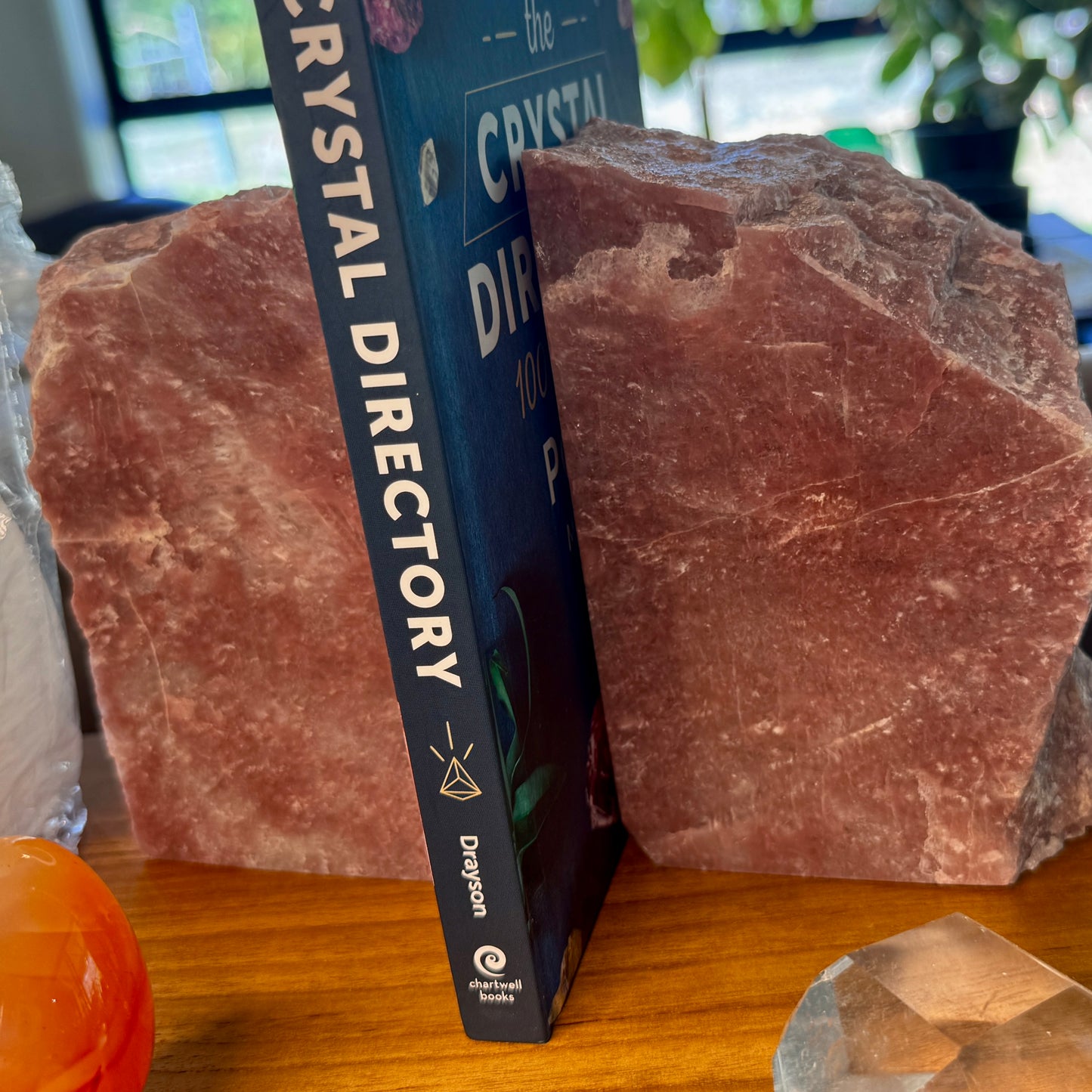 Strawberry Quartz Bookends 4045g